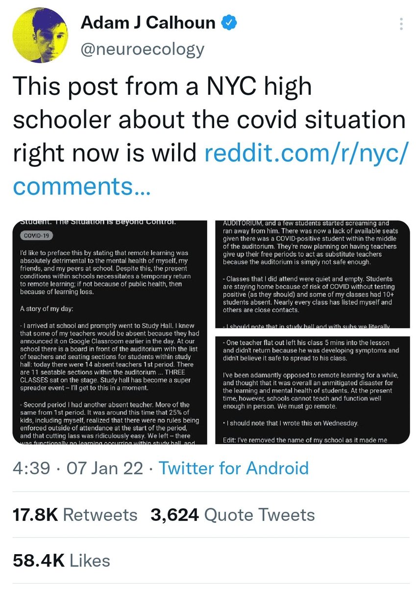 SerpinaLonghaul's tweet photo. The kids are fighting for their lives - again 😔
Organizing walkout from Massachusetts schools on January 14.
Let's amplify their efforts.
#RemoteOption #schools #OnlyWhenItsSafe
#sickout2savelives
https://t.co/yK6YhYZ4M4 https://t.co/mwm1WazHdR