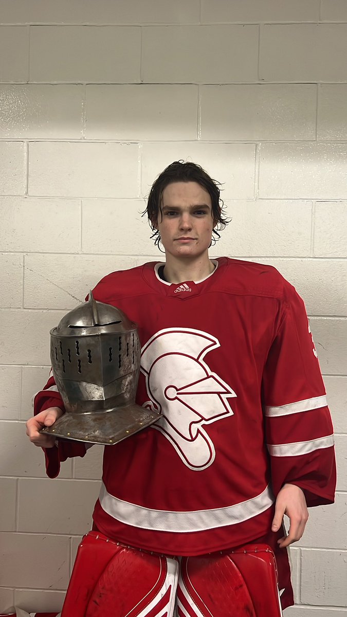 BSMBoysHockey's tweet photo. CONGRATULATIONS TO THE REDKNIGHT PLAYER OF THE GAME #35 MASON MCELROY https://t.co/MbcNnB6rz2