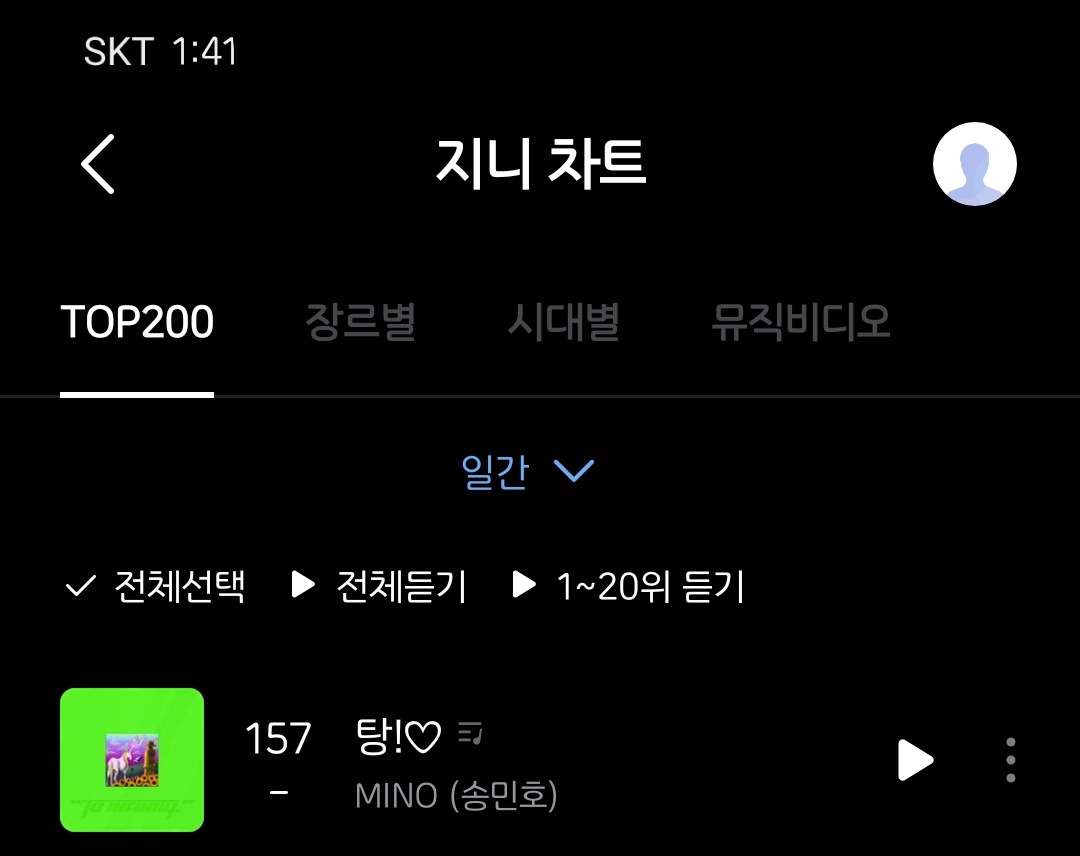 📈 1/9 탕!♡ 멜론·지니·벅스【일간 차트】💛🔫 

Melon  #85🔻3
Genie  #157 (-)
Bugs  #77🔻2
Vibe  #79🔻13 

🔸️멜지벅플바 5음싸 동시스밍 해주세요🌈
🔸️지니는 PC에서 웹브라우저 여러 개로 동시스밍 가능
👉x.com/MINOunion_strm… 

#MINO #송민호 #미노
#WINNER #위너