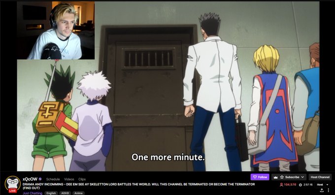 配信サイトtwitch にて行われているアニメの違法視聴について 思索 Xqc ハンターハンター 三月生まれの生存戦略