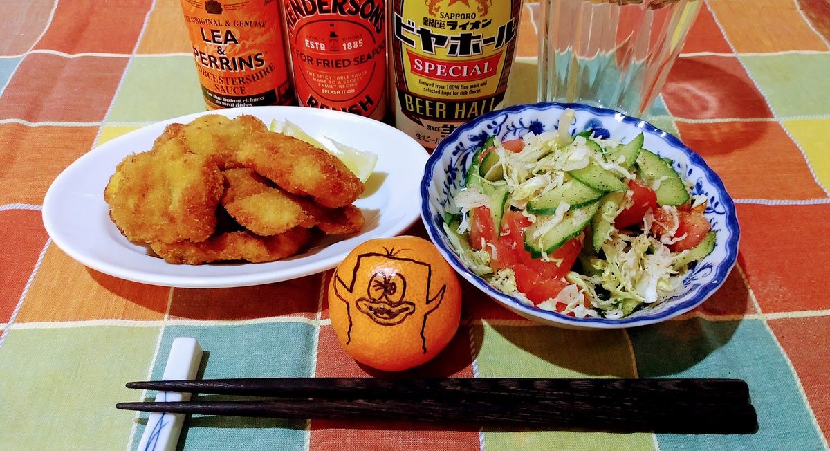 #昼ごはん #昼呑み #昼飲み #昼酒 #Twitter家庭料理部

#豚のフライ

#HendersonsRelish #LeaAndPerrins #WorcestershireSauce