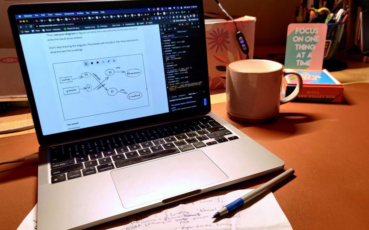anniebombanie_'s tweet image. D-86 #100DaysOfCode

It&apos;s 2022 and I&apos;m still studying JavaScript.