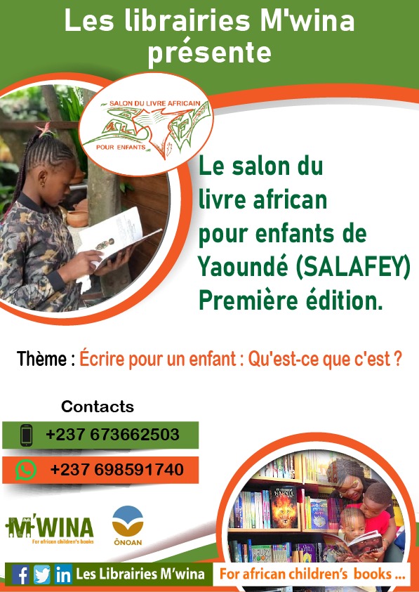 SALAFEY1's tweet photo. 📚 L'ANNÉE COMMENCE FORT 📚

En préparation, le #SALAFEY1, Salon du livre african pour enfants de Yaoundé.
Initiation accompagnée par Ônoan.
Vous voulez joindre l'équipe,
Écrivez-vous au +237673662503|contactmwinasarl@gmail.com
#Salafey1
#Ônoan
#Leslibrairiesmwina https://t.co/rWJ7qlAHXB