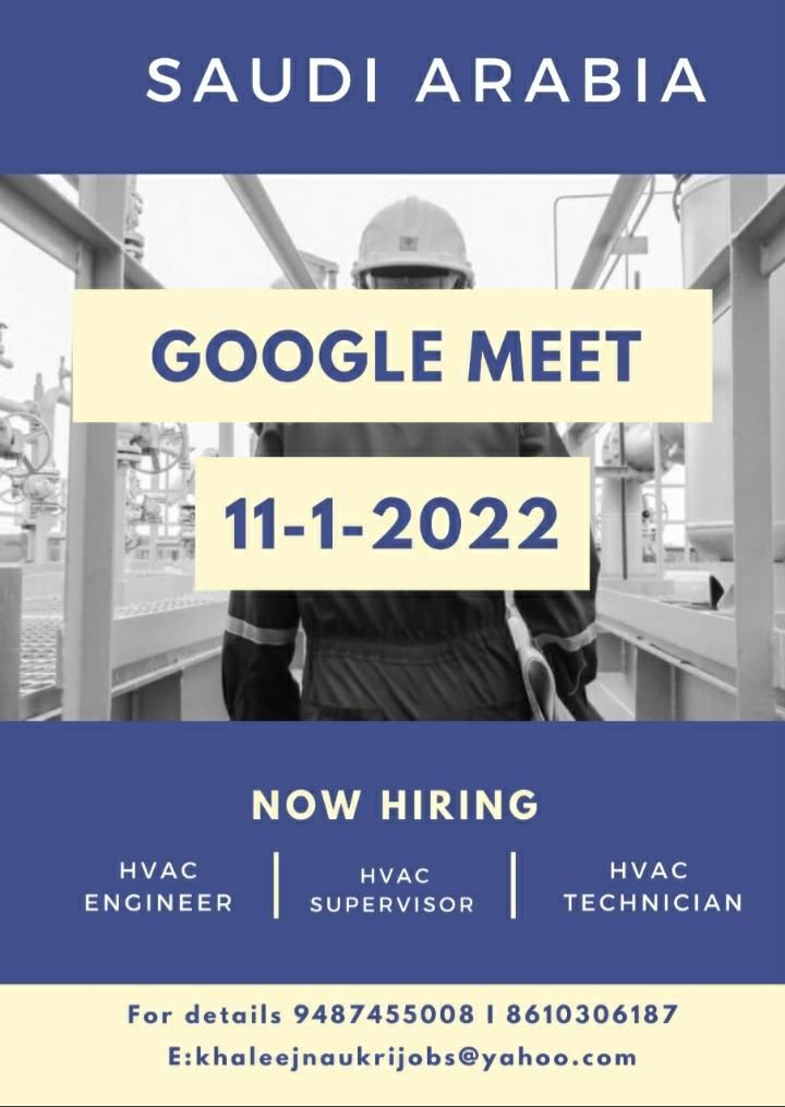 khaleejnaukri's tweet photo. #Engineers #Supervisor #technicians #hvac #saudiarabiajobs

Online Interview date 11.1.2022 

For details 

https://t.co/0YDBsA1CEq

Follow @khaleej_naukri 

#hvacengineer #HVACSupervisor #hvactechnician https://t.co/VmHP1WMXVR