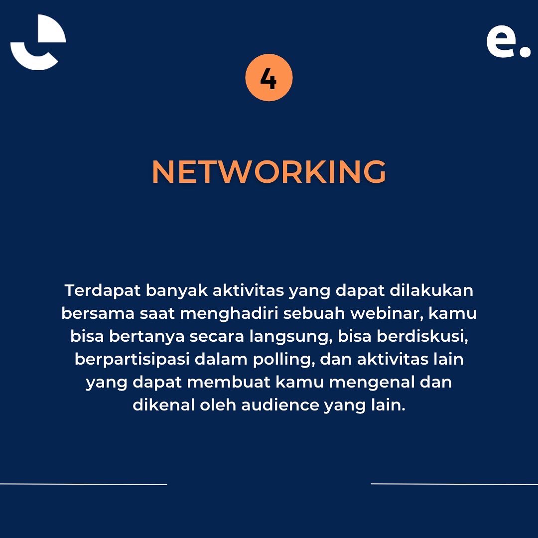 einsession's tweet photo. Udah pernah ikut banyak webinar? Sebenernya untuk apa sih?

Ini dia beberapa manfaat yang bisa kamu dapat! https://t.co/raMHwBX4I6