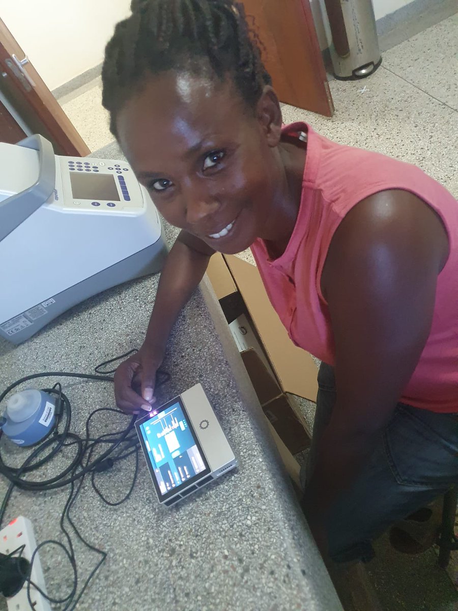 IanGoodhead's tweet photo. 48 more #COVID19 samples from the last month now sequencing in Northern Uganda. The incredible @DrJudy_Mwangi here leading the effort to get the Gulu lab going. https://t.co/gJlPnrgwn0