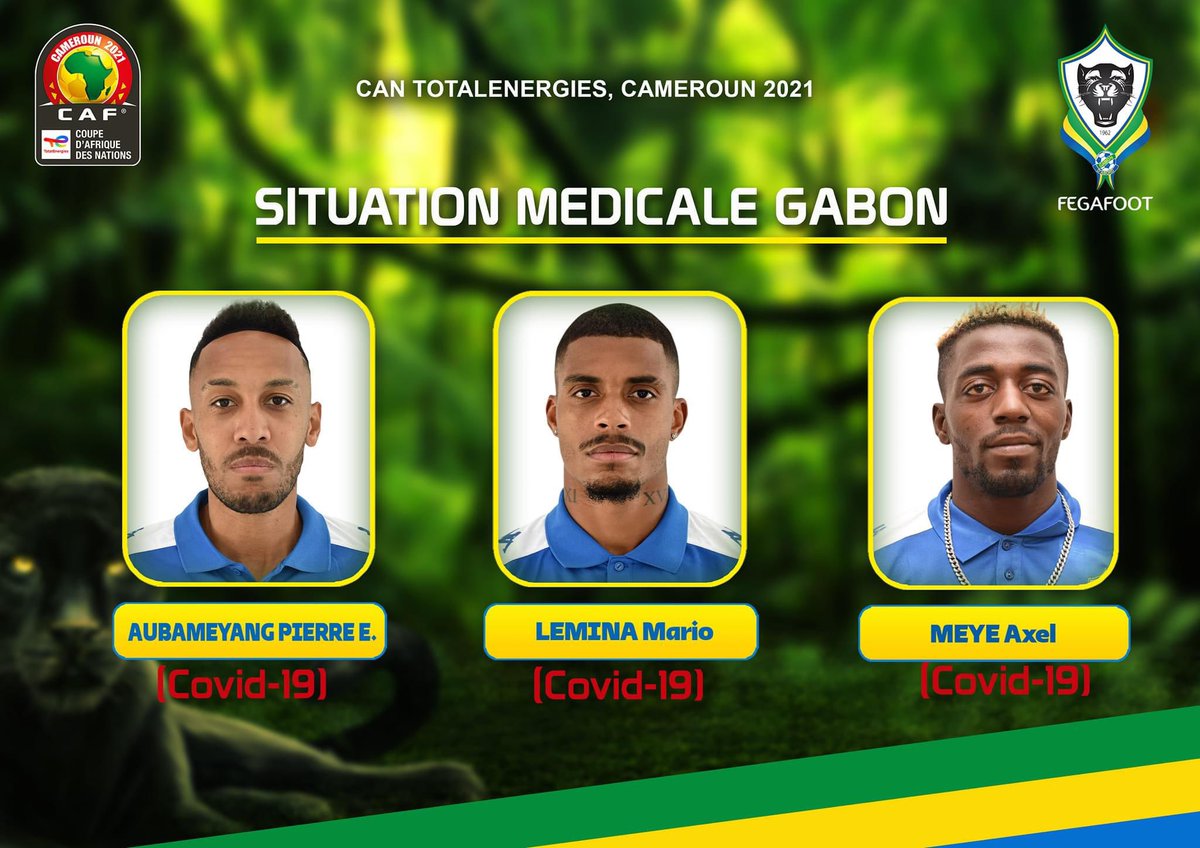 Amandine_Bonny's tweet photo. Situation dans la tanière des panthères du #Gabon les titussss testés positifs #aubameyang #Mariolemina #AxelMeye
#AFCON2021 #Cameroun #CANTotalEnergies2021 https://t.co/4egKYKLBg3