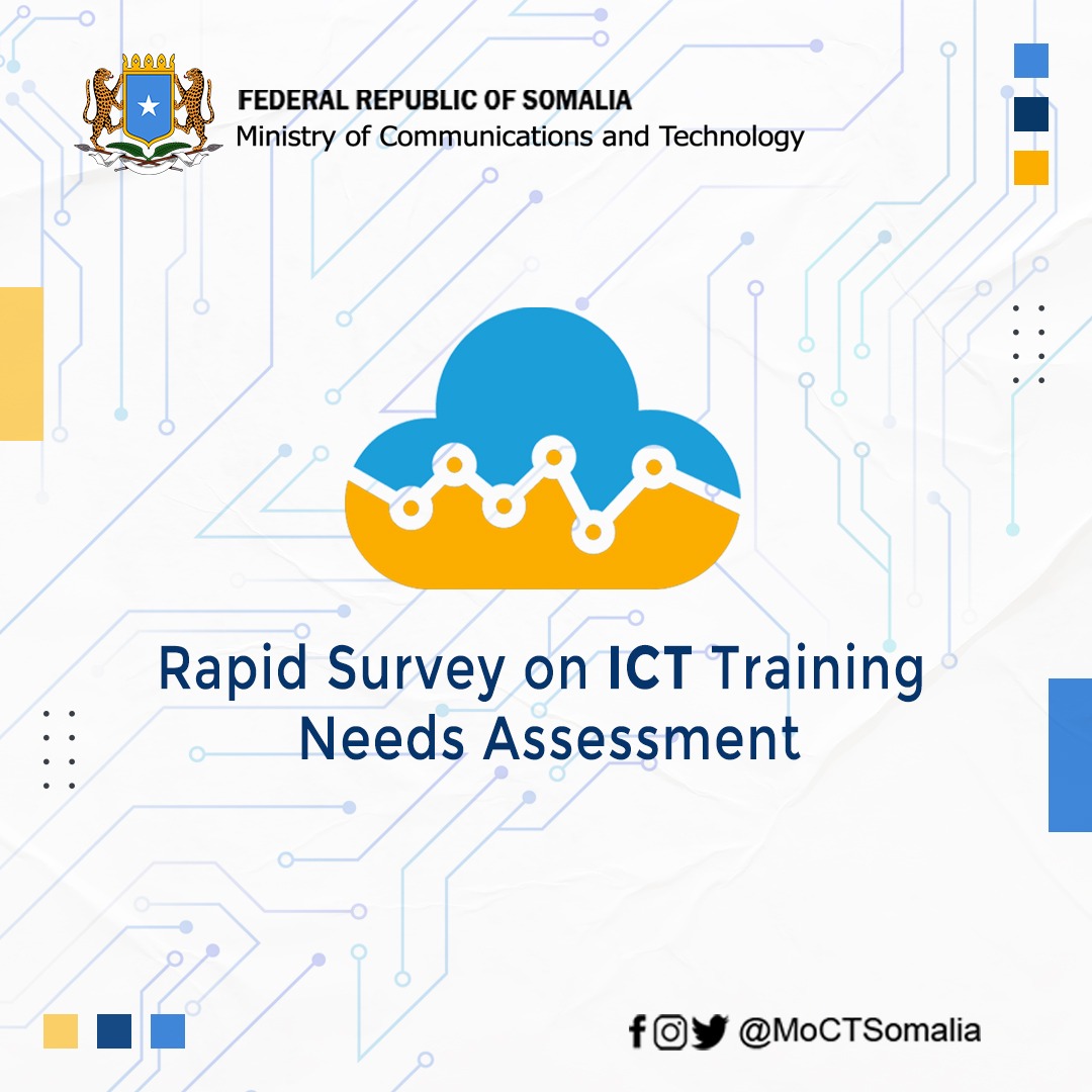 MoCTSomalia's tweet image. The Ministry of Communication and Technology Federal Government of Somalia is interested in gaining a better understanding of the types of ICT skills and knowledge that our young generations and senior graduates will need to have, .....
surveymonkey.com/r/8955PM5
#ICT #Somalia