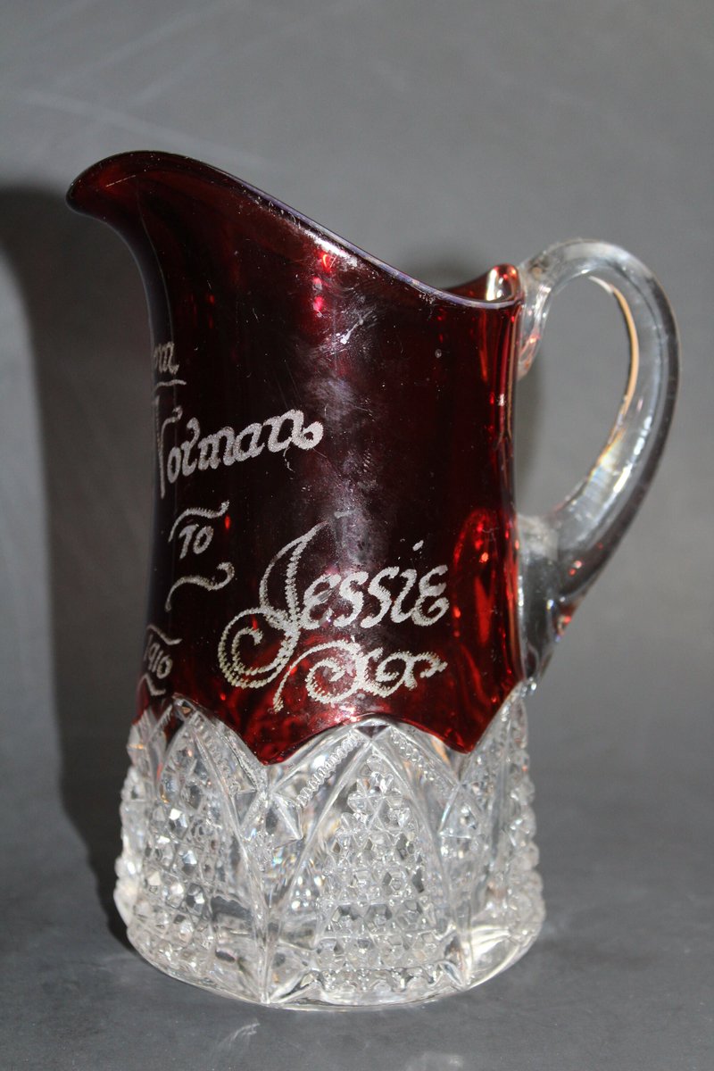 Wisdom_Lane's tweet image. Vintage Ruby Flashed Ruby Stained Glass Tankard Style Pitcher With Button and Arches Pattern 1910 Souvenir Pitcher tuppu.net/33677f65 #WisdomLane #Etsy #RubyStained