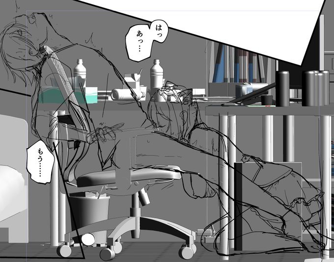 @M_miginohito ありがとうございます!!
背景は3Dを下書きにして描いてます!! 