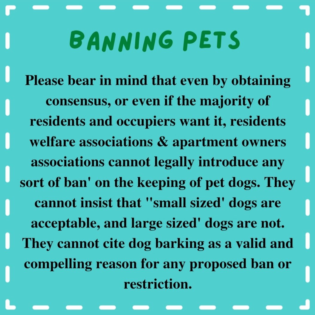 pfaindia's tweet photo. PART-1 : AWBI Guidelines for  Residents’ Welfare Association, Apartment Owners’ Associations, etc. WITH RESPECT TO PET DOGS &amp; PET-OWNING RESIDENTS. 

Note- For any complaints email us at gandhim@nic.in 

#Awbiguidelines #petdogs #pfaofficial #love #campassion #dogs  #doglover https://t.co/hioKLry1Sl