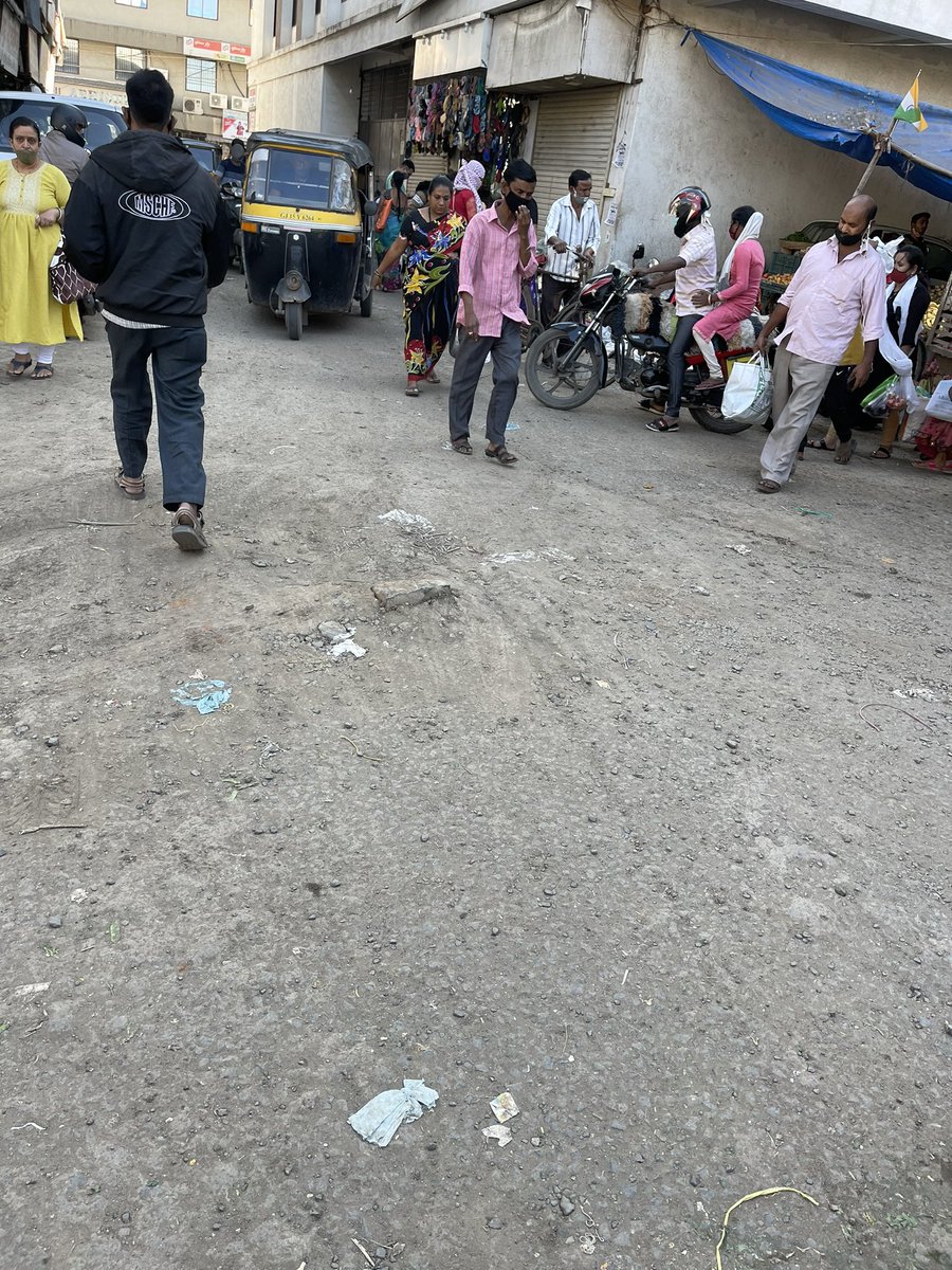 Main road Near fish market, vapi town, where in the middle of the road there is a huge stone with potholes as well as uneven road it creates danger for everyone. Strict action to be taken immediately @vapimun @SdmVapi @Bjpvapi