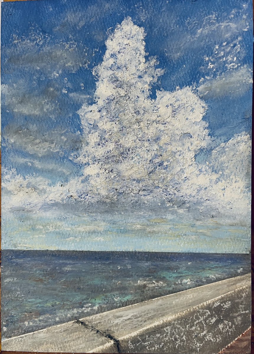 shimabukuro2's tweet photo. 今日のオイルパステル画
北谷砂辺海岸。
いい天気です
#パステル画
#オイルパステル
#oilpastel
#okinawachatan
#chatancoast https://t.co/kk71Lsd5Dh