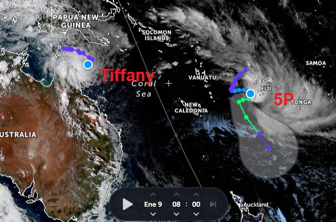 RAM_meteo's tweet photo. Se forman los ciclones tropicales #5P y #Tyffany
Imagen 9 enero 2022 @zoom_earth
https://t.co/lLl8YERIax a través de @MeteoredES https://t.co/sfCumoymms