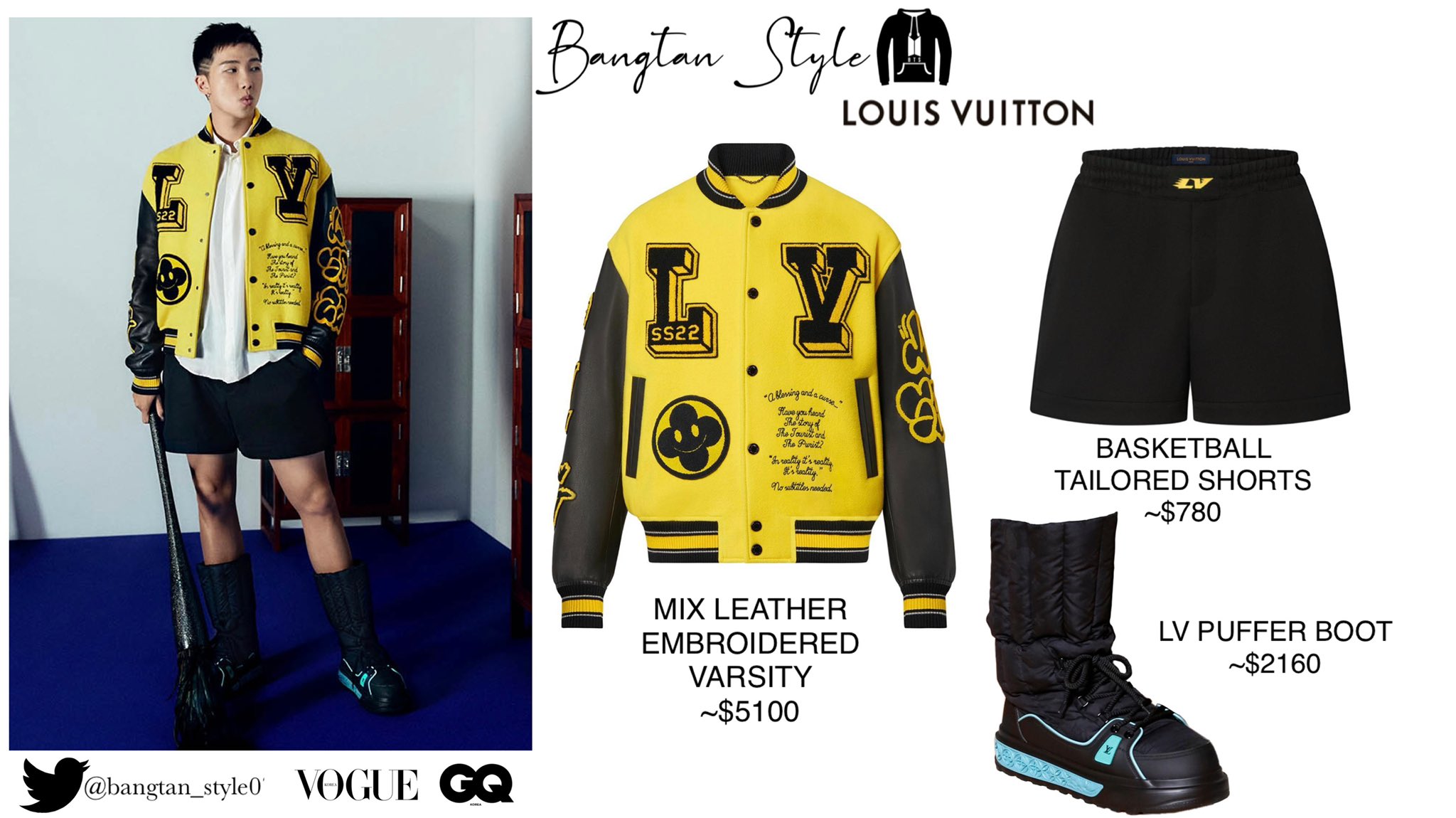 Bangtan Style⁷ (slow) on X: VOGUE KOREA & GQ KOREA - RM [ Louis Vuitton  ] #RM #BTS @BTS_twt  / X