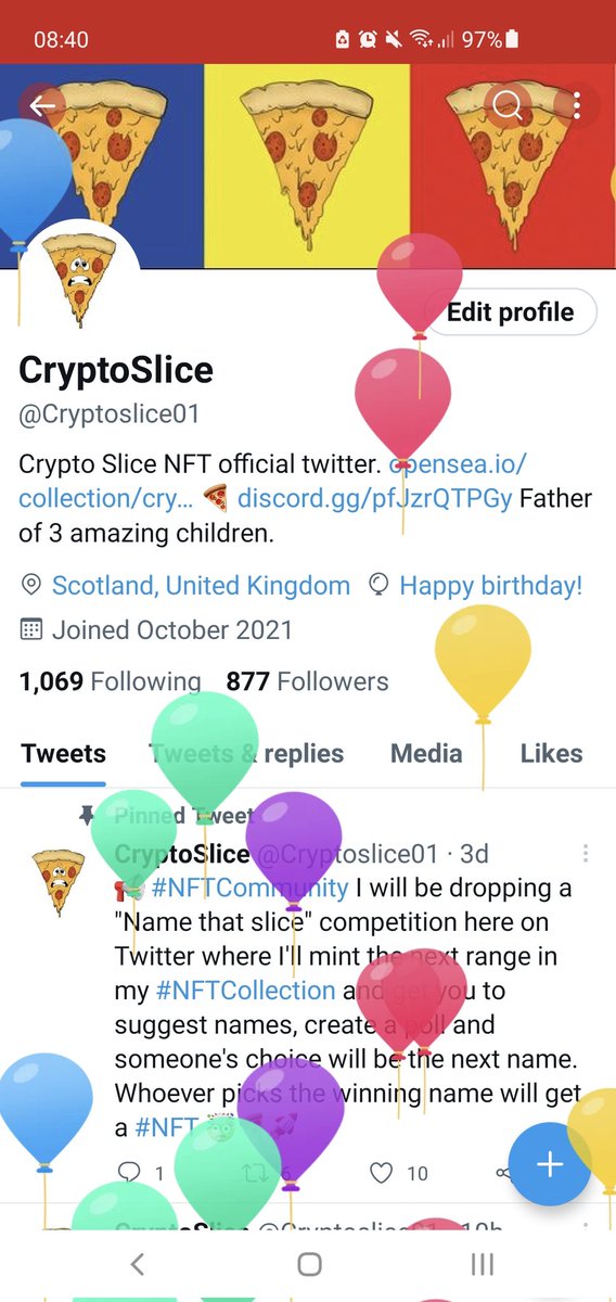 Gm #NFTCommunity 🍕
IT'S MY BIRTHDAY 🎂 🥳 🎉