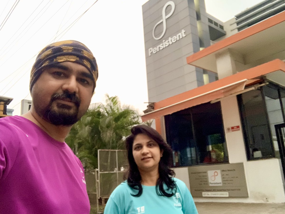 ShakalShukla's tweet photo. Not able to perform outstanding due to health issue however participation is important #persistentrun @Persistentsys https://t.co/q0dIBvDsT4