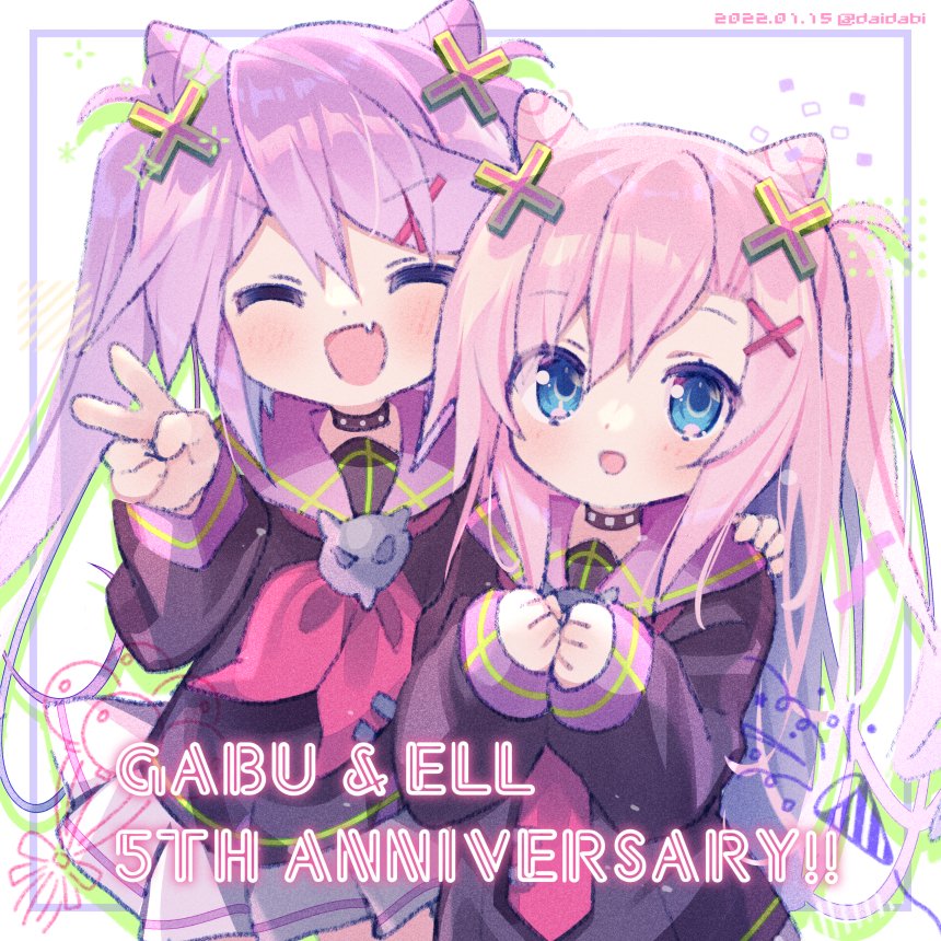 看板双子娘のガブ&エルちゃんが、初投稿から5年になりました❣️(×`ヮ'×)人(×' - '×)
たくさんの方に可愛がってもらって、本当に幸せな子たちですんね🥲 