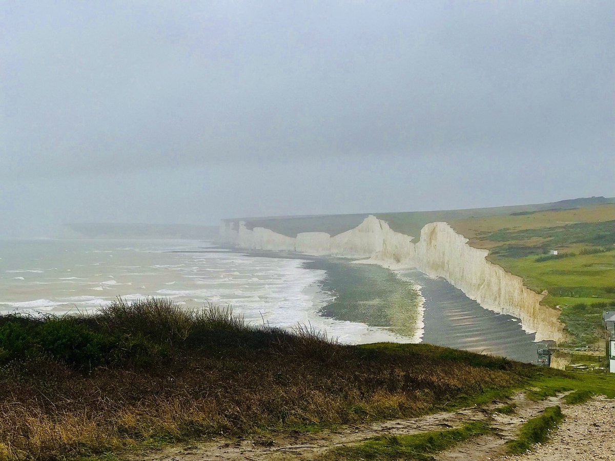First walk of the year from #BeachyHead to #BirlingGap and back in horizontal rain and high winds, wind blown and soaking wet, caught the back end of Storm Barra😍 

Part 1 in a training programme for a big project later this year, #supportforpainfultimes #SASHCharity #sashnhs