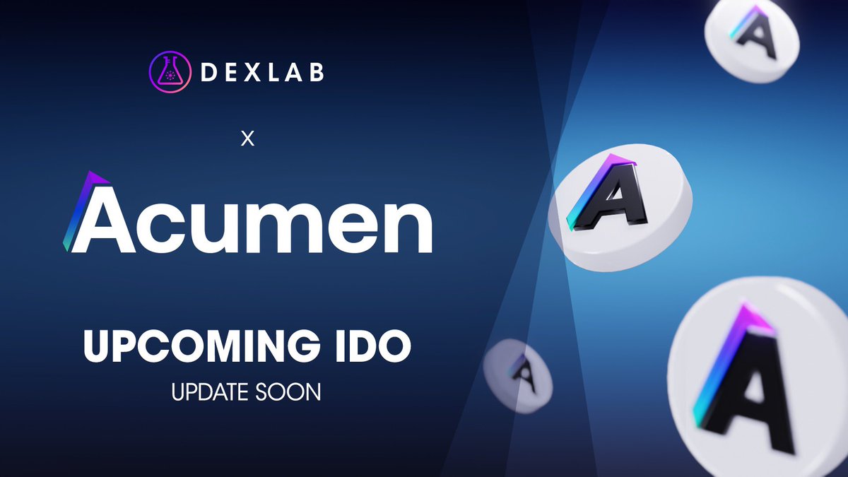 Dexlab_official's tweet photo. [Dexlab 🧬 Acumen]

🔥 Dexlab upcoming #IDO ANN 🔥

Dexlab is holding IDO sale of @acumenofficial. They leverage Defi to bridge crypto and traditional assets and to power microfinance globally.

The schedule details in the upcoming medium soon 👩‍🔬

⏰ Jan 13th

#Dexlab #acumen https://t.co/HHGZtwoQTX