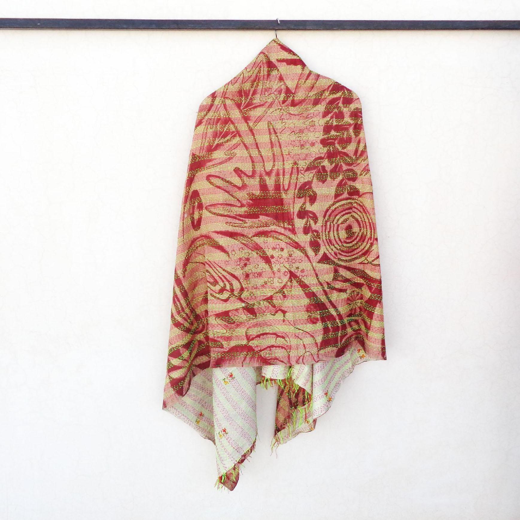 Handmade long Silk Scarf Neck Wrap Stole Dupatta Embroidered Scarf Women Fashion Scarves KN45
