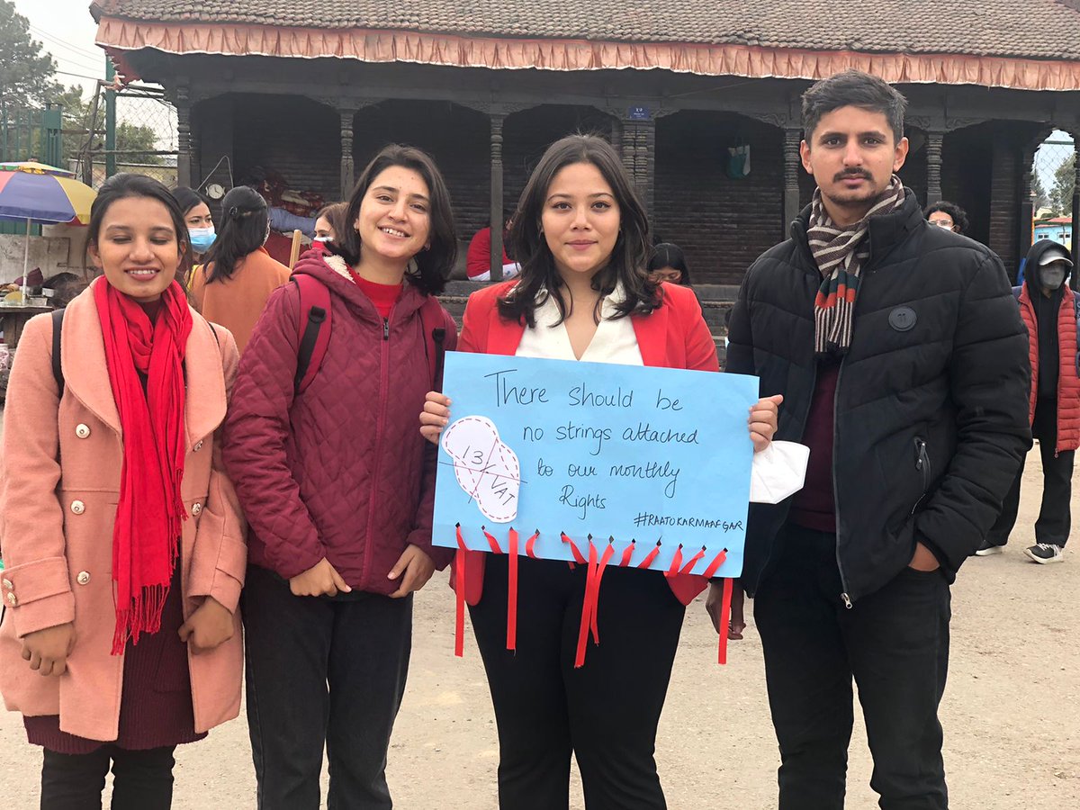 untoldperiods's tweet photo. In solidarity with #raatokarmaafgar, a peaceful protest organized by Pad2Go  on Jan 8. 🩸

A big shout-out to one of our team mates Aarju for sharing amazingly expressed poem (video wil be posted soon.) 

#untoldperiodstories #periodtax
#periodrevolution #AxetheTax https://t.co/CotxFTx5qa