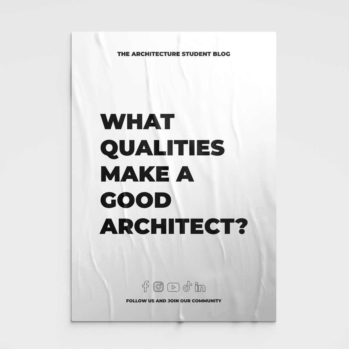 Question of the day❔
What qualities do you think are required to be a good architect? Leave your thoughts and support the architecture student community.
… 
#architectureschool #youngarchitects #architecture #studentarchitecture #studyarchitecture #thebna #superarchitects