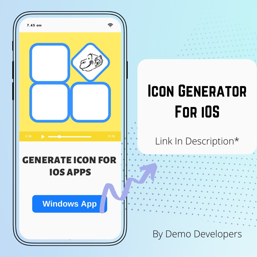 DemoDevelopers's tweet image. App Icon Generator For iOS - Get Your Free Trial Now
App Icon Generator Can Help You Generate Different Sizes Of Icon For Your iOS Apps.
Get It From Microsoft Store - microsoft.com/store/apps/9P9…
#IconGenerator #DemoDevelopers #AppIconGenerator #MicrosoftStore #XCode #VisualStudio