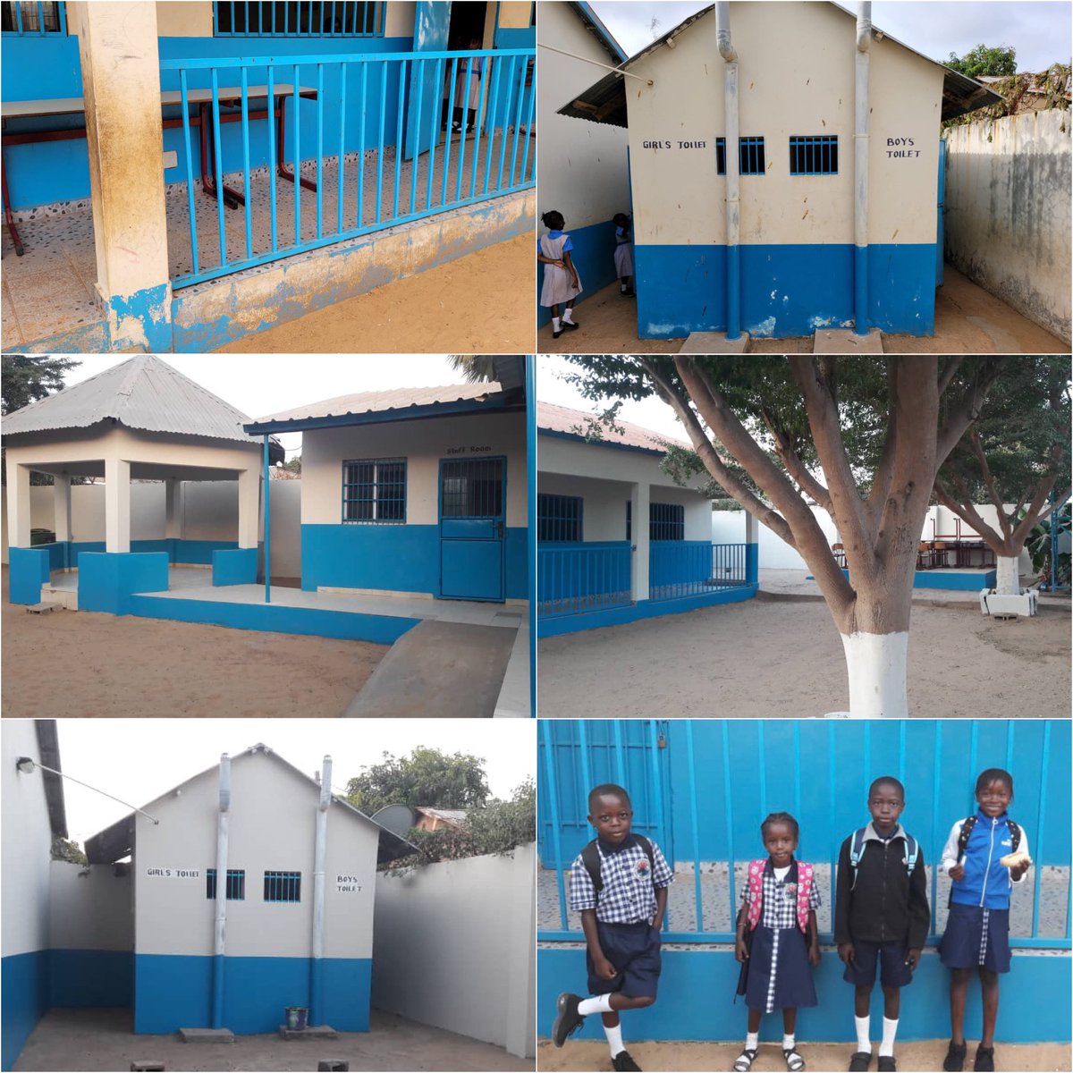 Ondanks deze corona-tijd heeft de "Nursery School" toch een noodzakelijke opknapbeurt gekregen. Zie het verschil tussen de twee bovenste en de andere foto's. Als het allemaal klaar is volgen meer plaatjes. #gambia #nurseryschool #gambiasport