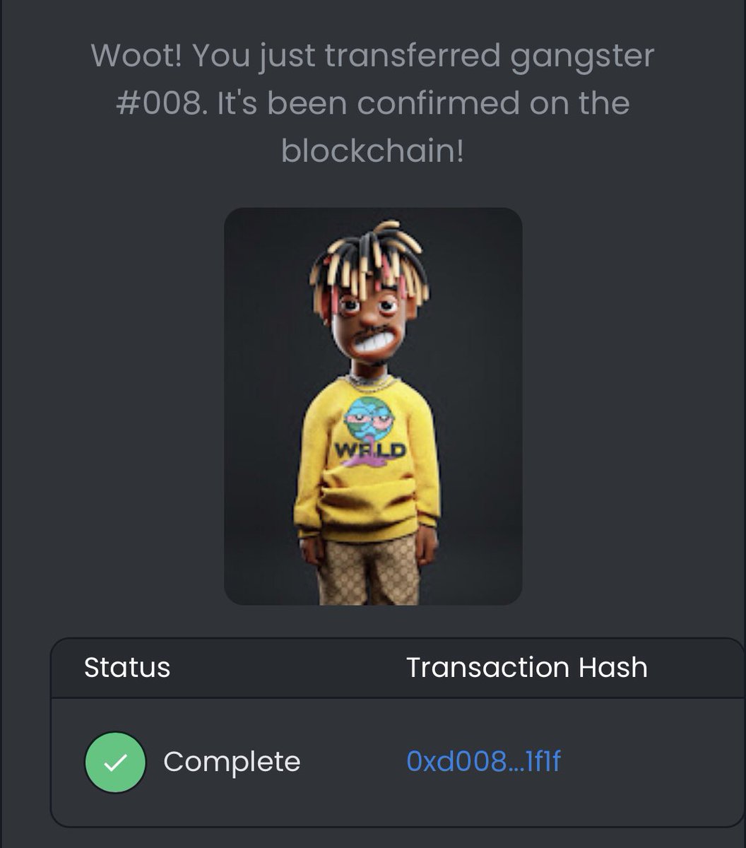 toosinft's tweet photo. Congratulations @MaXiMuST630 on winning this giveaway!

I know I said it would be the last giveaway but if this tweet gains 100 retweets in less than 24 hours I will Giveaway 5 more of the un released Gangsters ❤️ 🎁 

#NFTCommunity #NFTs  #NFTGiveaway #NFTdrop #NFTGiveway https://t.co/O3q6FTMsif