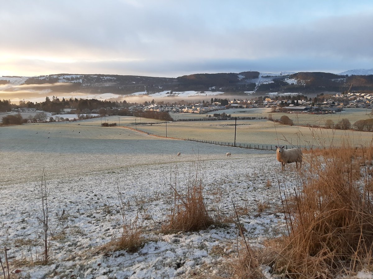 It might be -3 today 🥶 but it makes for a stunning view driving to work #Pitlochry
