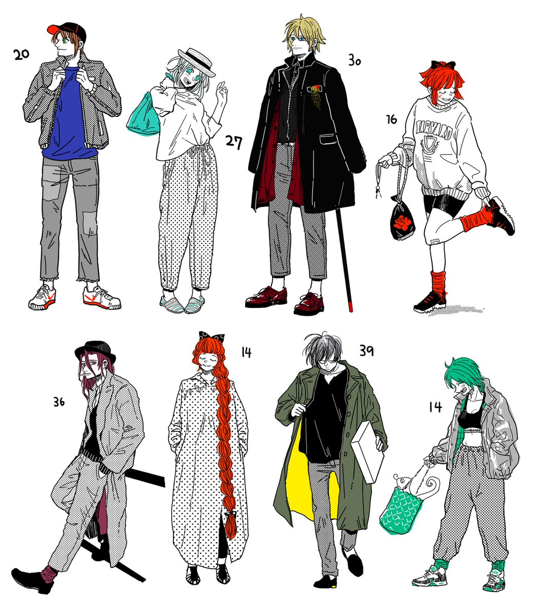 メギド模写練まとめ
似合いそうな服装探すの楽しかったな～ 