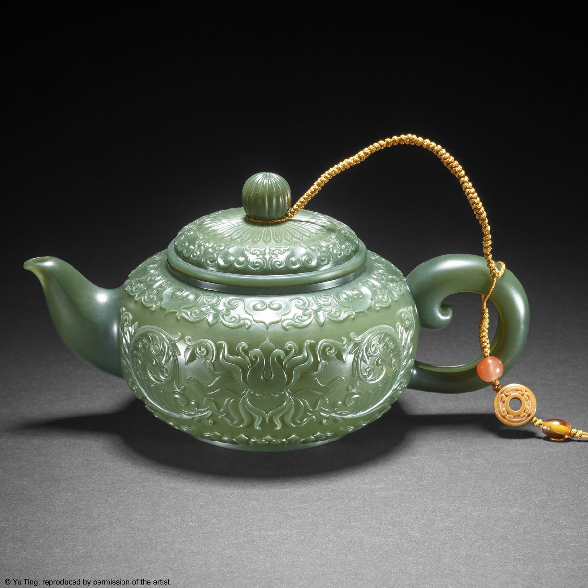 britishmuseum's tweet photo. Who’s for tea? 🍵☕

This wonderful jade teapot is so finely made – and its walls are so thin – that some parts are translucent. 

It was created in 2017 by Chinese jade artist Yu Ting. 

🔎🔗 https://t.co/Wlvlb3WTmU https://t.co/pSWJ9TGcNa
