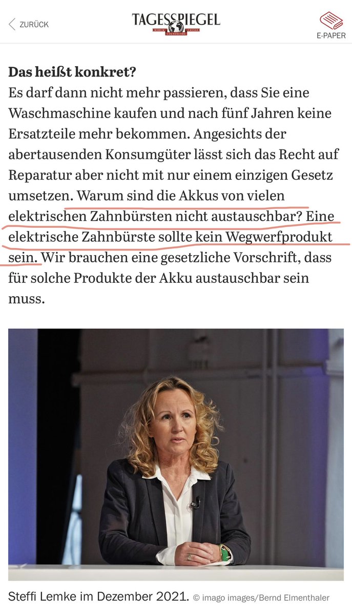 Herzlichen Glückwunsch @SteffiLemke zum neuen Posten 👏🏽💚🌱. Gutes Interview im @Tagesspiegel. Was sagen sie zu #Zahnpasta #Plastiktuben? 20 Milliarden Tuben werden jedes Jahr weltweit weggeworfen, nur ca. 10% davon recycelt. #plastikmüll #zerowaste #umwelt