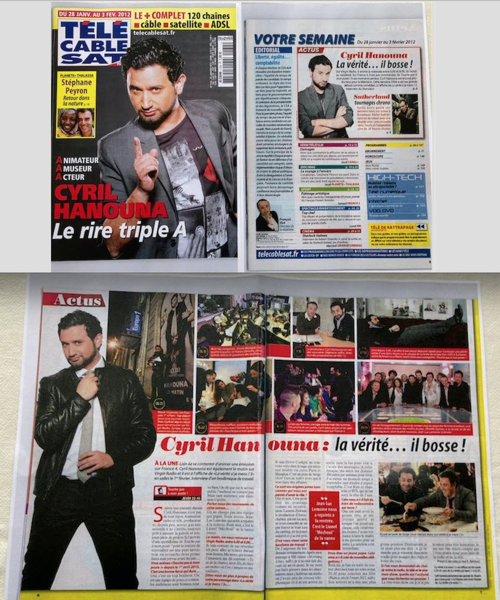 ArtigasFrancois's tweet image. Il y a dix ans, comme le temps passe vite, je suivais Cyril Hanouna durant toute une journée pour un reportage exclusif à paraître dans TéléCâbleSat-Hebdo. Depuis l'animateur de TPMP, sans doute l'un des plus doués de sa génération, est devenu un personnage incontournable du PAF.
