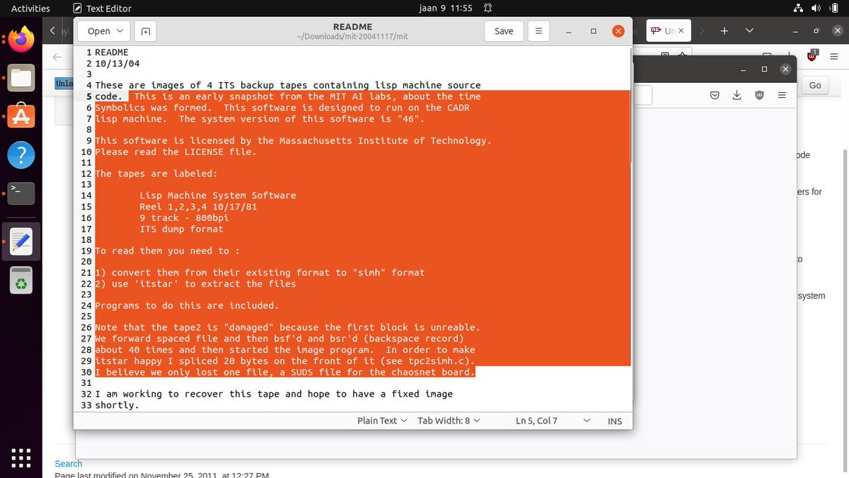 MeigoMargus's tweet image. This is an early snapshot from the MIT AI labs, about the time
#Symbolics was formed. This software is designed to run on the ¤CADR
#lispmachine.
#Lisp Machine System Software
Reel 1,2,3,4 10/17/81
This software is licensed by the Massachusetts Institute of #Technology.