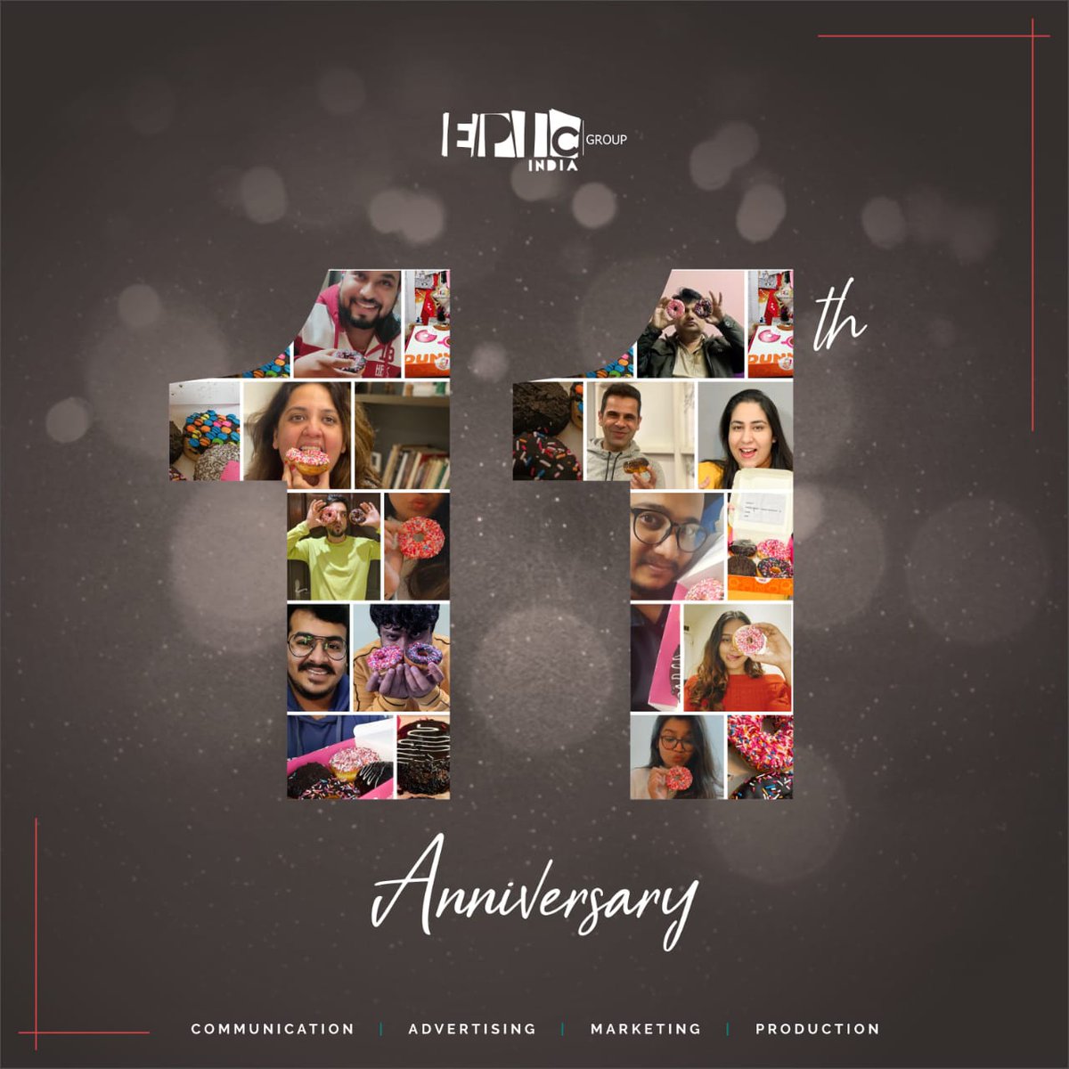 EpicCampGlobal's tweet photo. 11 years of being #Epified, Team Epic thanks our clients and partners for being part of our journey…
#DonutKnowWhatIWouldDoWithoutYou❤️ #Agency #TeamEpic #Communication #Advertising #Marketing #digitalmarketing https://t.co/I5hW6vLNb7