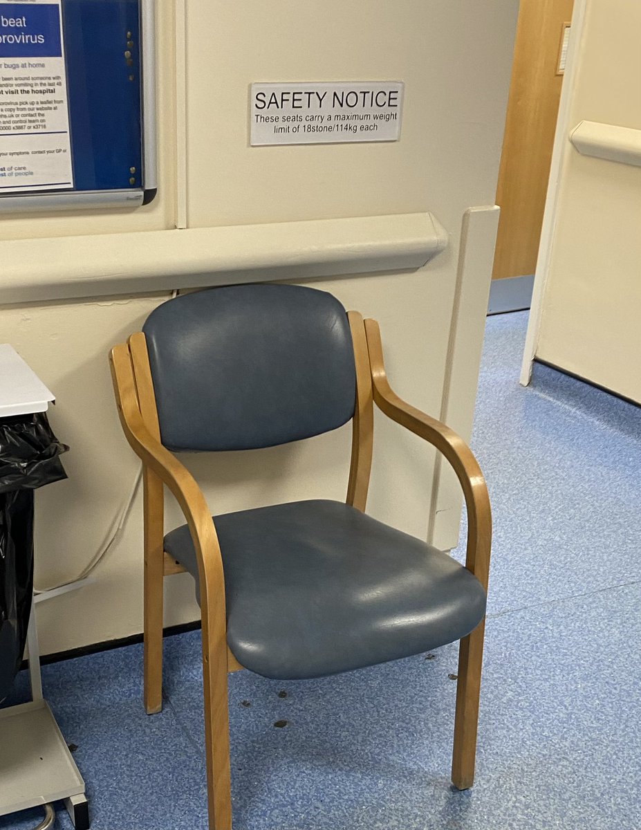 TheBackBone69's tweet photo. We live in a world of safety signs ⚠️ … I’m at the hospital and here even the waiting room chairs have their own warning signs 🤷‍♂️ https://t.co/SAZibolGsG