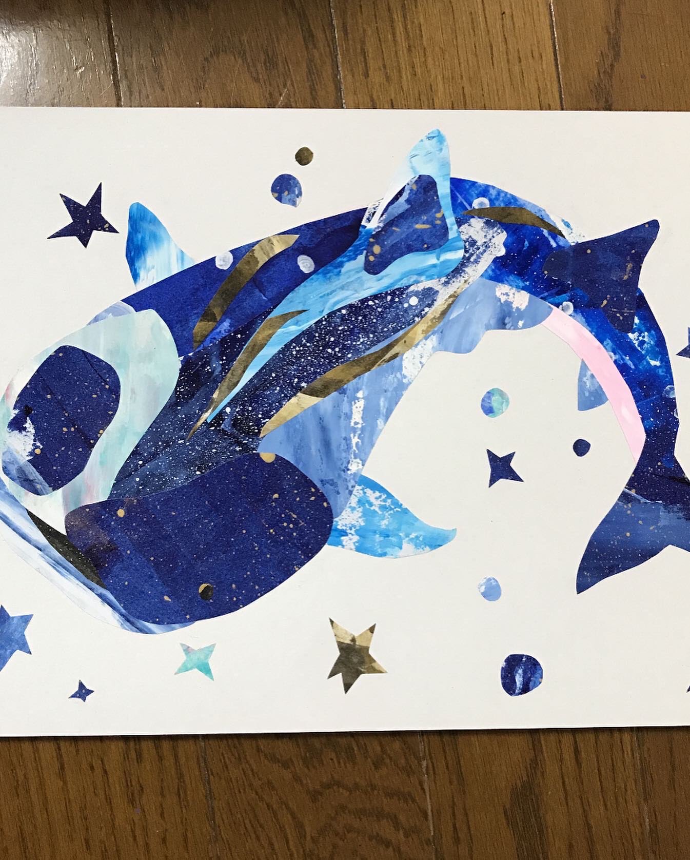 高価値 ジンベイザメ 絵画 イラスト コラージュ 絵画 タペストリ Domingotorre Com Uy