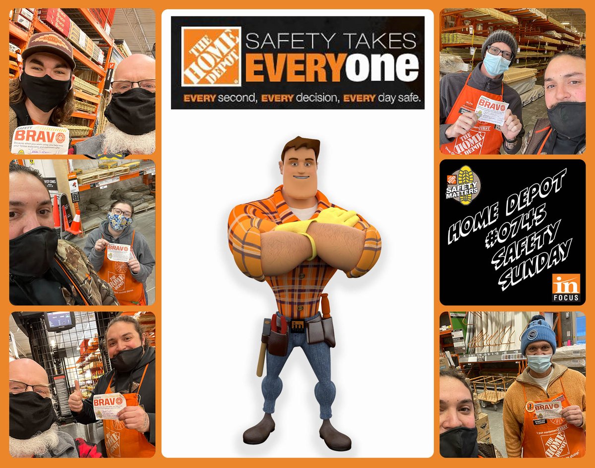 1st week of #SafetySunday where we shout out our associates working safe!  #SafetyTakesEveryone in all we do.  Goal by next Sunday, at least 20 associates being recognized!  <a href="/BethGilbertTHD/">Beth Gilbert</a> @thd_young <a href="/v_shaye/">Sharon Allen</a> #TakingCareOfOurAssociates #InFocus