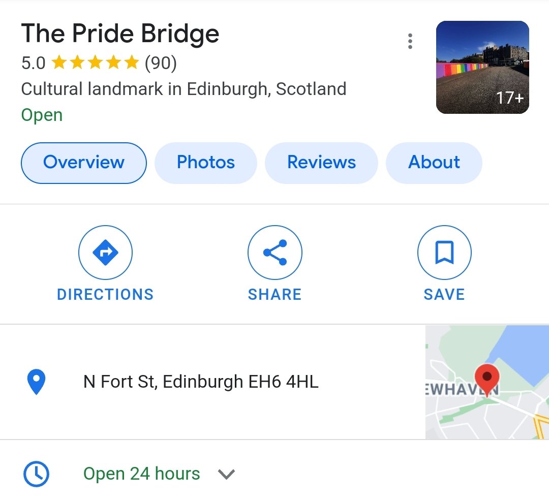 DreadnoughtPub's tweet photo. Hiya folks. The Pride Bridge is now considered a cultural landmark!
Unfortunately, it's also earmarked for demolition.
Could you do us a favour, please, and give it a (nice) review on Google? 
It may help our (anti-demolition) case if we can show it's well regarded.
Thank you x https://t.co/jB0mAXiuNJ