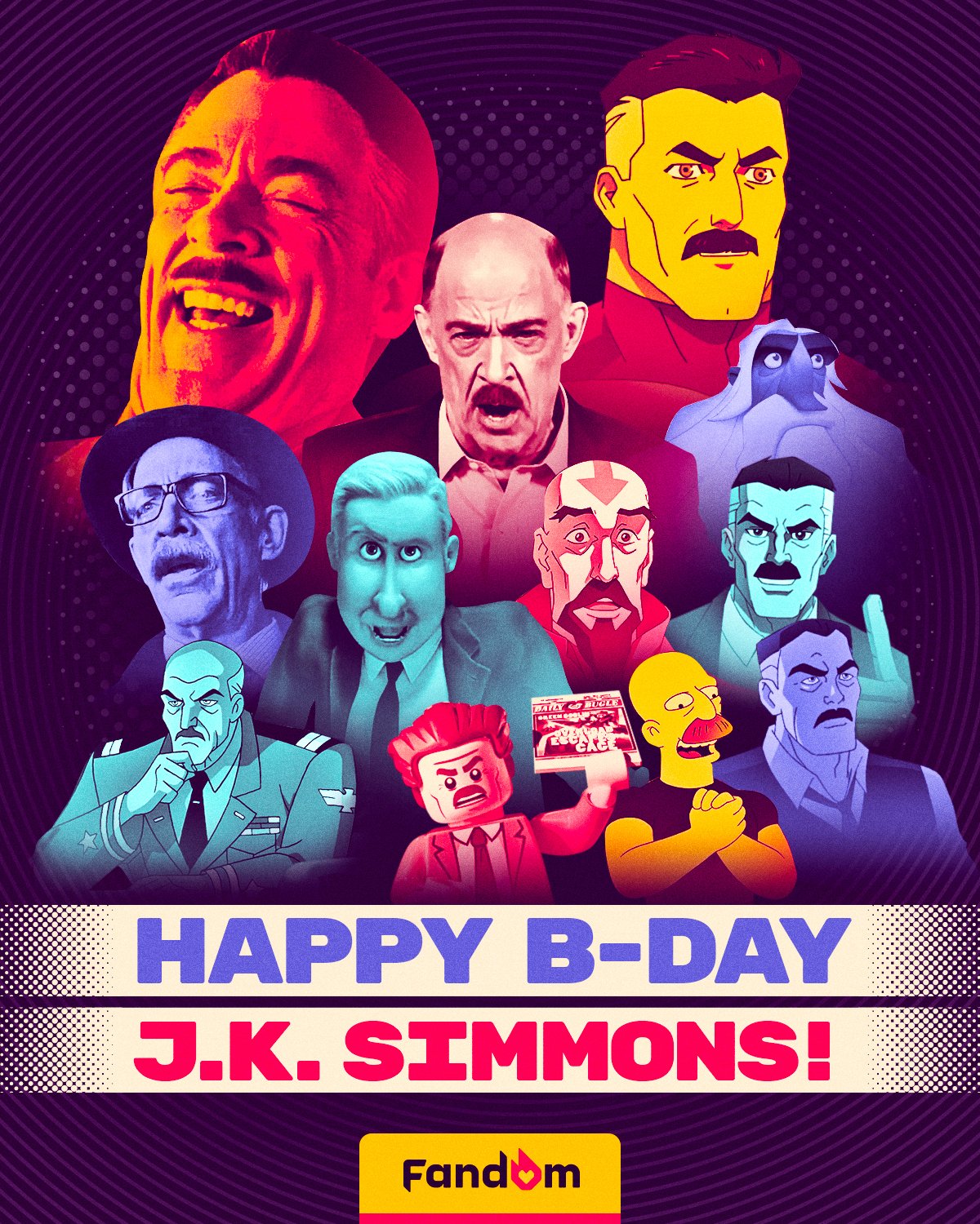 Happy Birthday to J.K. Simmons and his moustache  