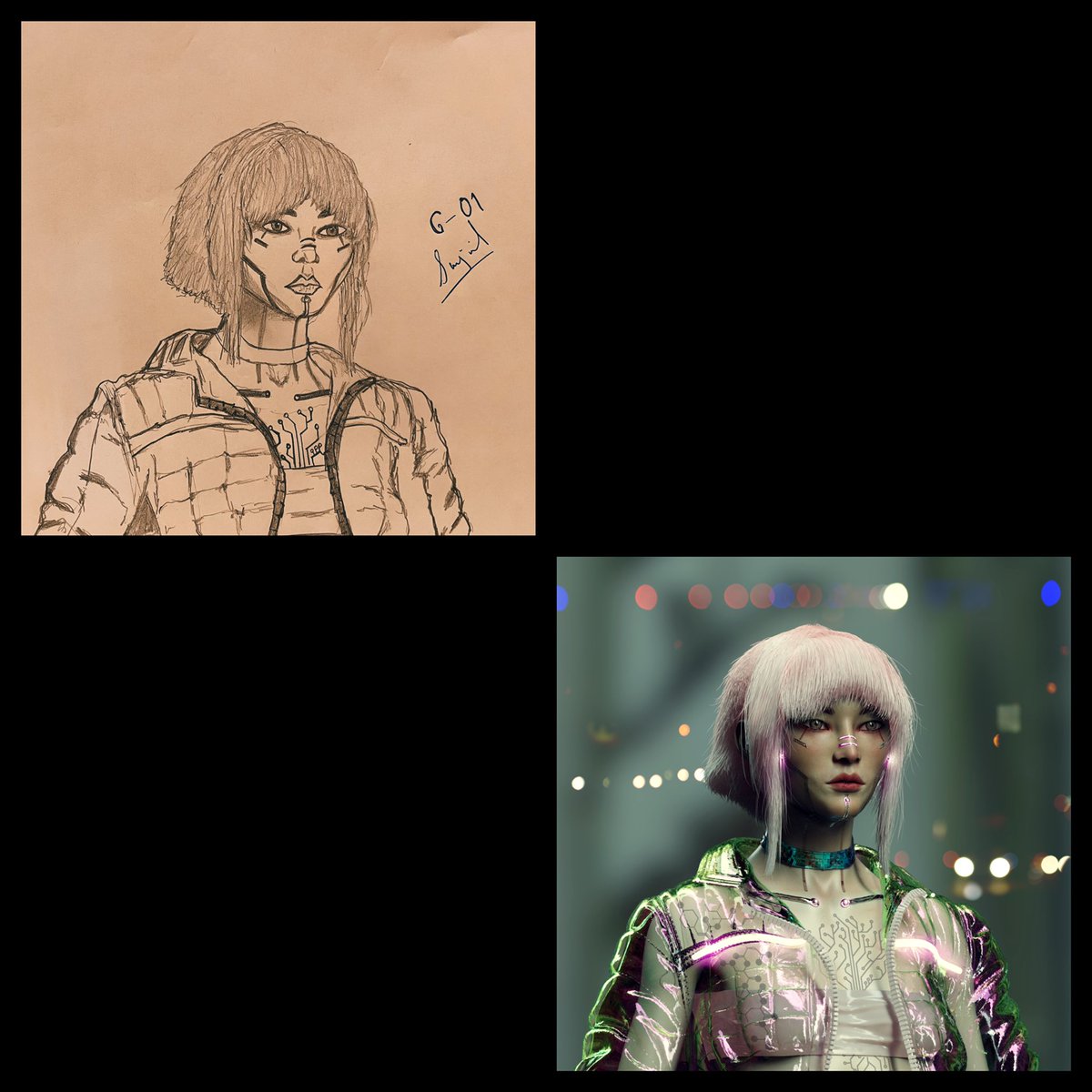 Vex_7777's tweet photo. @C_01_Project Hoping to get a chance to win. 
I grinded the whole day yesterday to reach level 7 and also invite around 9 of my friends to the discord channel. I’m during my exam period right now but I took my time to do these artworks. I hope I get a chance to be a part of this Journey❤️ https://t.co/d2OuY0qYqZ