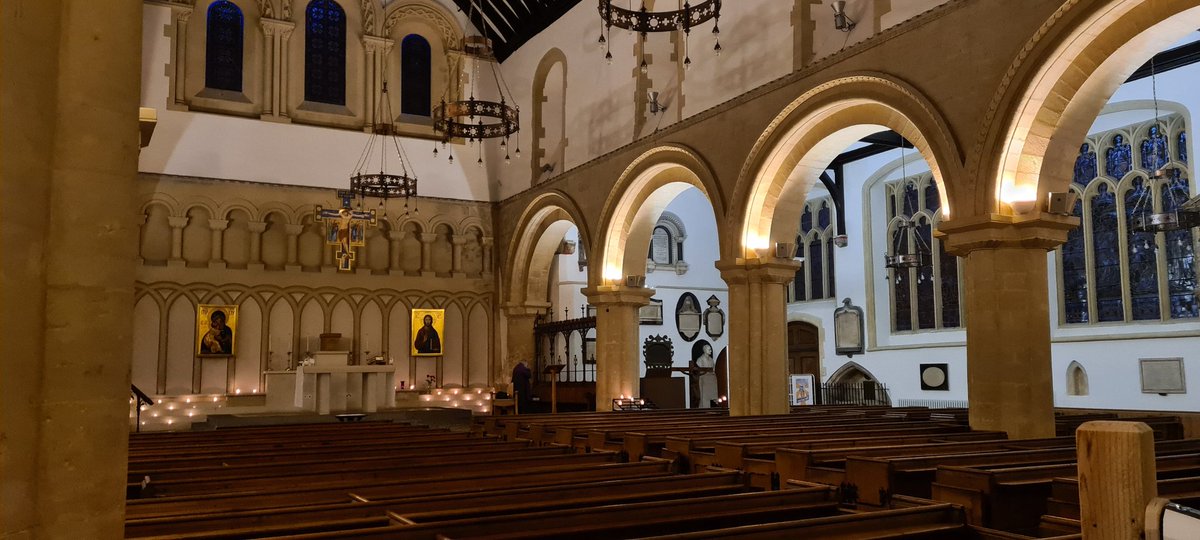 Preparing for 8am Mass today..