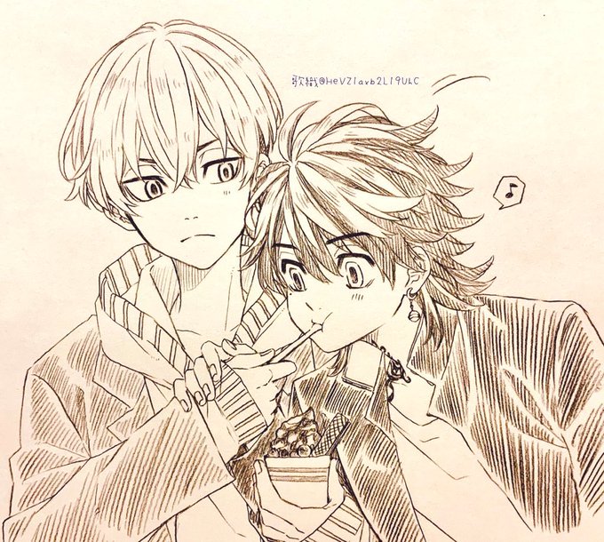 落書き…千冬と一虎 #東京卍リベンジャーズ #東卍FA #松野千冬