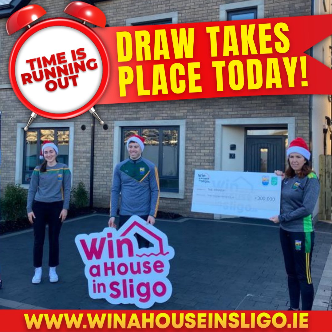 WinAHouseInSligo (@winahousesligo) on Twitter photo โฐ ๐๐ฅ๐๐ช ๐ง๐๐๐๐ฆ ๐ฃ๐๐๐๐ ๐ง๐ข๐๐๐ฌ! โฐ
๐๐ผ winahouseinsligo.ie
This is your last chance, the draw is ๐๐๐ข๐ฆ๐๐ก๐ ๐๐ง ๐ฐ๐ฃ๐ ! ๐ฅ
๐ฅ Tune in at 7:30pm to watch our draw LIVE on YouTube via this link ๐๐ผ youtube.com/watch?v=xTQmiTโฆ
<a href="/currygaaclub/">Curry GAA Club</a>
<a href="/ShannonGaelsGAA/">Shannon Gaels GAA</a> โฐ ๐๐ฅ๐๐ช ๐ง๐๐๐๐ฆ ๐ฃ๐๐๐๐ ๐ง๐ข๐๐๐ฌ! โฐ
๐๐ผ winahouseinsligo.ie
This is your last chance, the draw is ๐๐๐ข๐ฆ๐๐ก๐ ๐๐ง ๐ฐ๐ฃ๐ ! ๐ฅ
๐ฅ Tune in at 7:30pm to watch our draw LIVE on YouTube via this link ๐๐ผ youtube.com/watch?v=xTQmiTโฆ
<a href="/currygaaclub/">Curry GAA Club</a>
<a href="/ShannonGaelsGAA/">Shannon Gaels GAA</a>