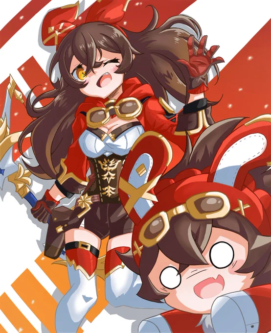 気まぐれ過去絵。偵察騎士ちゃん#過去絵 #原神 #アンバー 