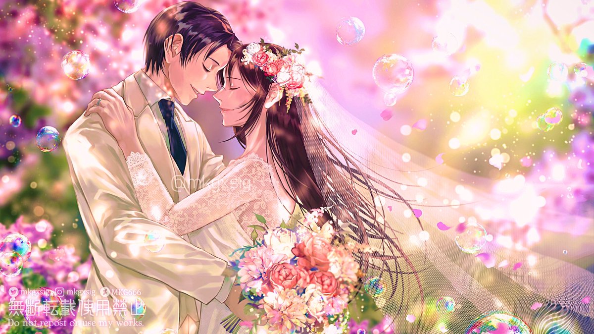 「『約束だよ 里香と憂太は大人になったら結婚するの』 ※IF
#JujutsuKa」|🅼🅺🅶 超低浮上のイラスト