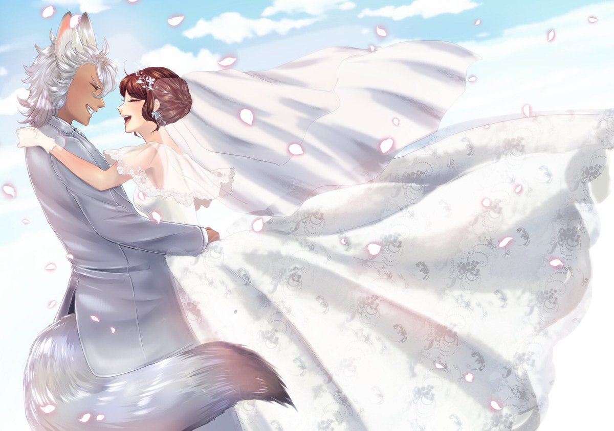 【再掲】結婚式を挙げた夜の🐺くんとカントクセーの未来のお話

②(終)

通販はこちら⤵︎⚠️本の内容は🔞です
Just Married | ストレリチア https://t.co/TLPGXDUbfT 