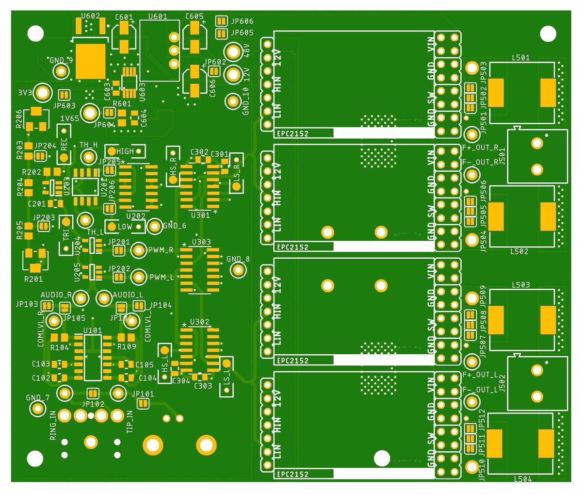Frohes neues Jahr! Leider gab es bei der Lieferung unserer Platine Verzögerungen. Wir warten immer noch auf das Eintreffen unserer PCB, um dann schnellstmöglich mit dem Löten zu beginnen. 
#audio #amplifier #pcb #eagle #happynewyear